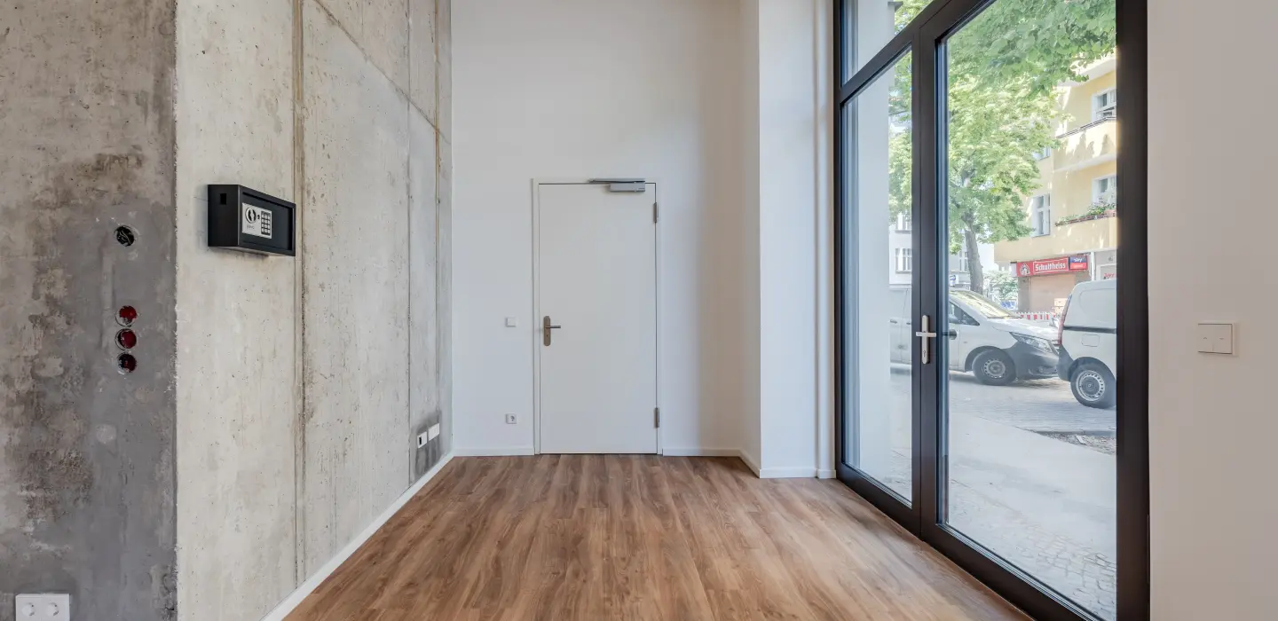 Retail space with window front