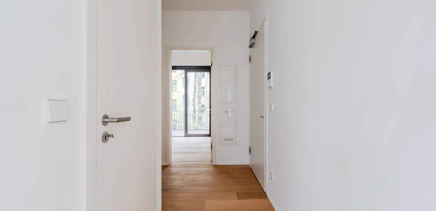 Klar strukturierter Flur